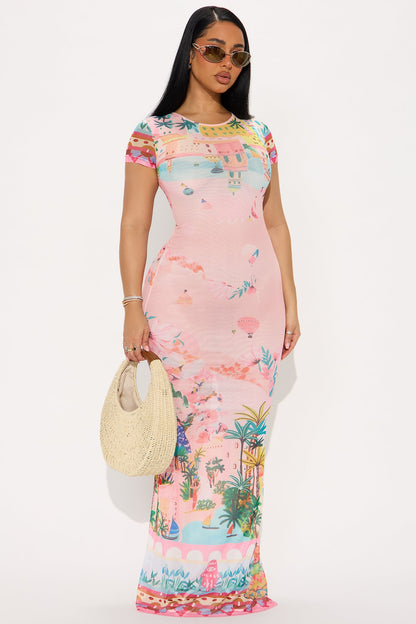 Vestido Feminino Longo Tule Rosa – Doce Malícia
