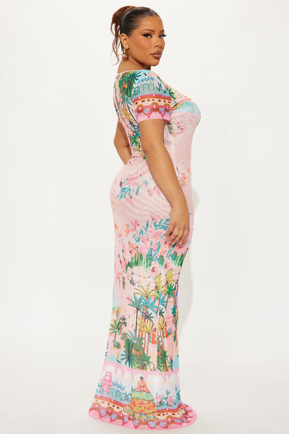 Vestido Feminino Longo Tule Rosa – Doce Malícia