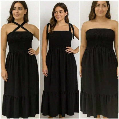 Vestido Longo Alças Versáteis – Doce Malícia