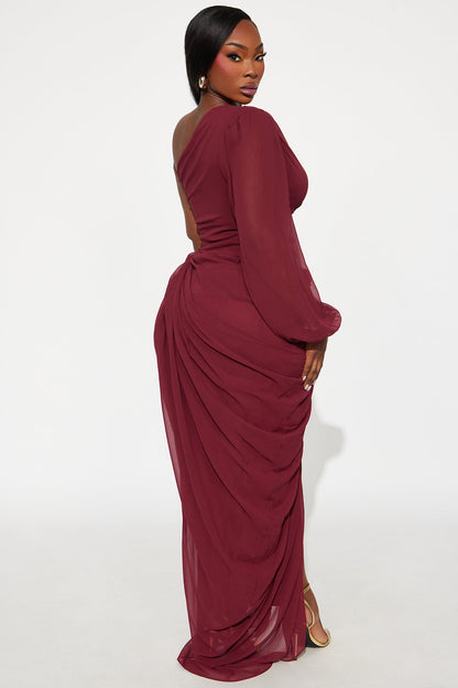 Vestido Feminino Longo Vinho – Doce Malícia