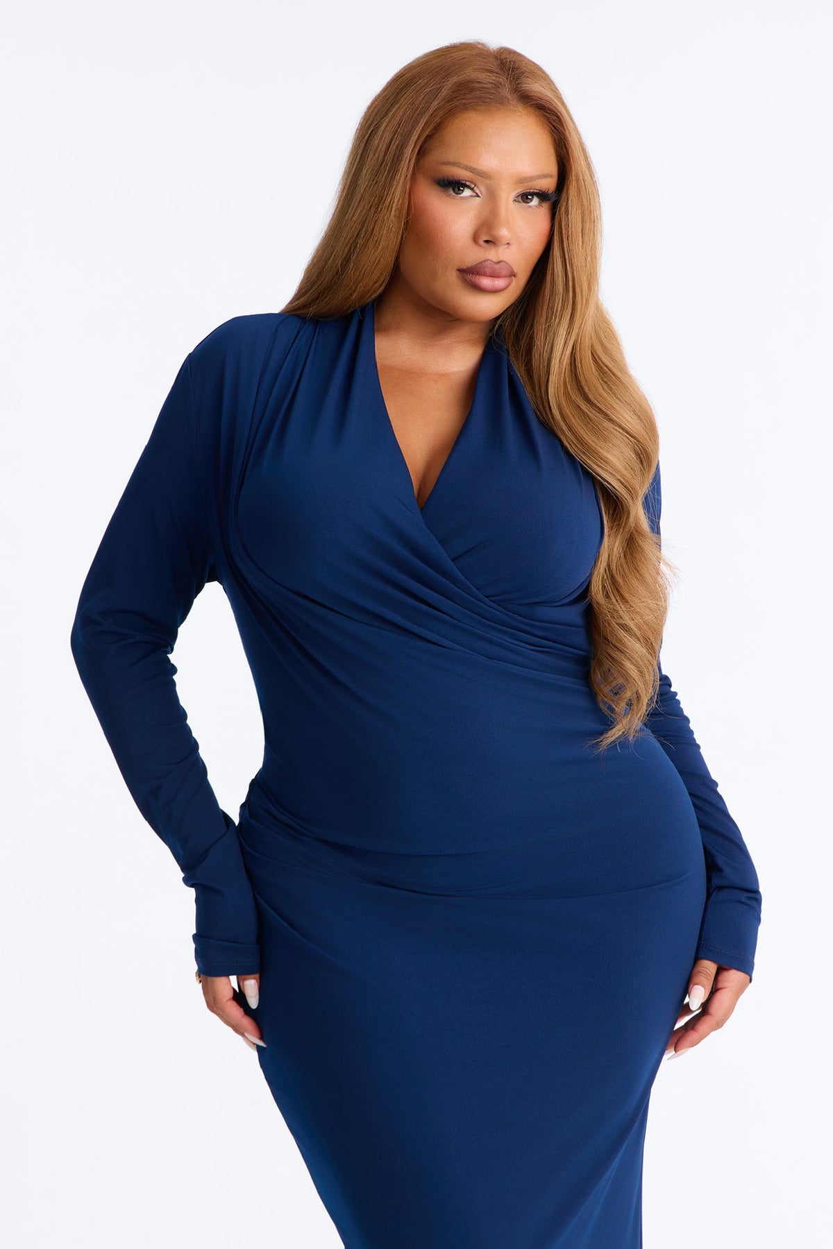 Vestido Feminino Midi Azul – Doce Malícia