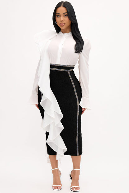 Vestido Feminino Midi Branco – Doce Malícia