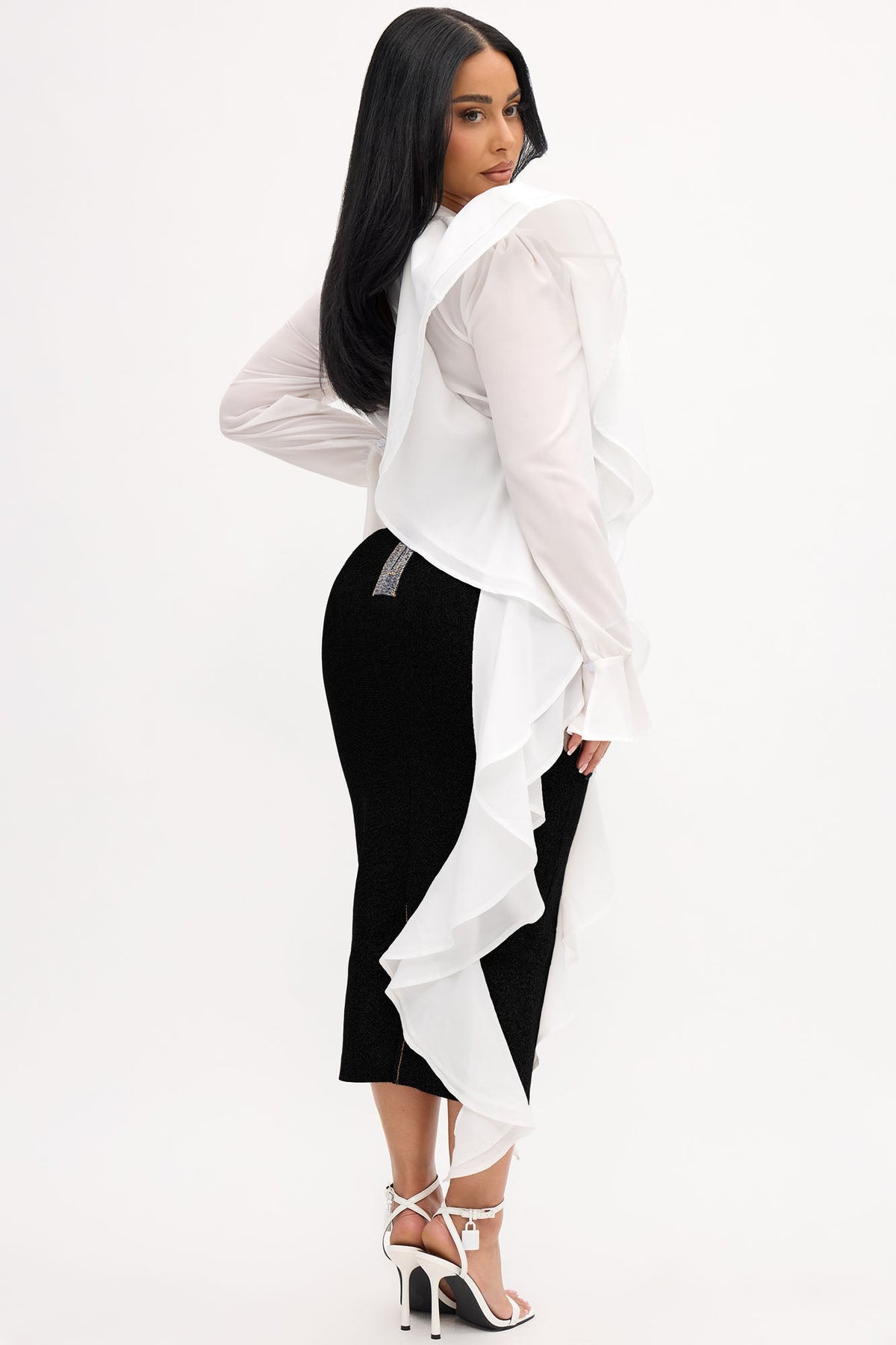 Vestido Feminino Midi Branco – Doce Malícia