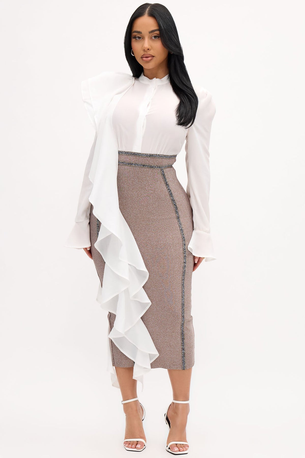 Vestido Feminino Midi Branco – Doce Malícia