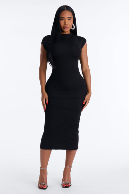 Vestido Feminino Midi Preto – Doce Malícia