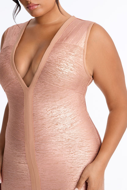 Vestido Feminino Midi Rosa – Doce Malícia