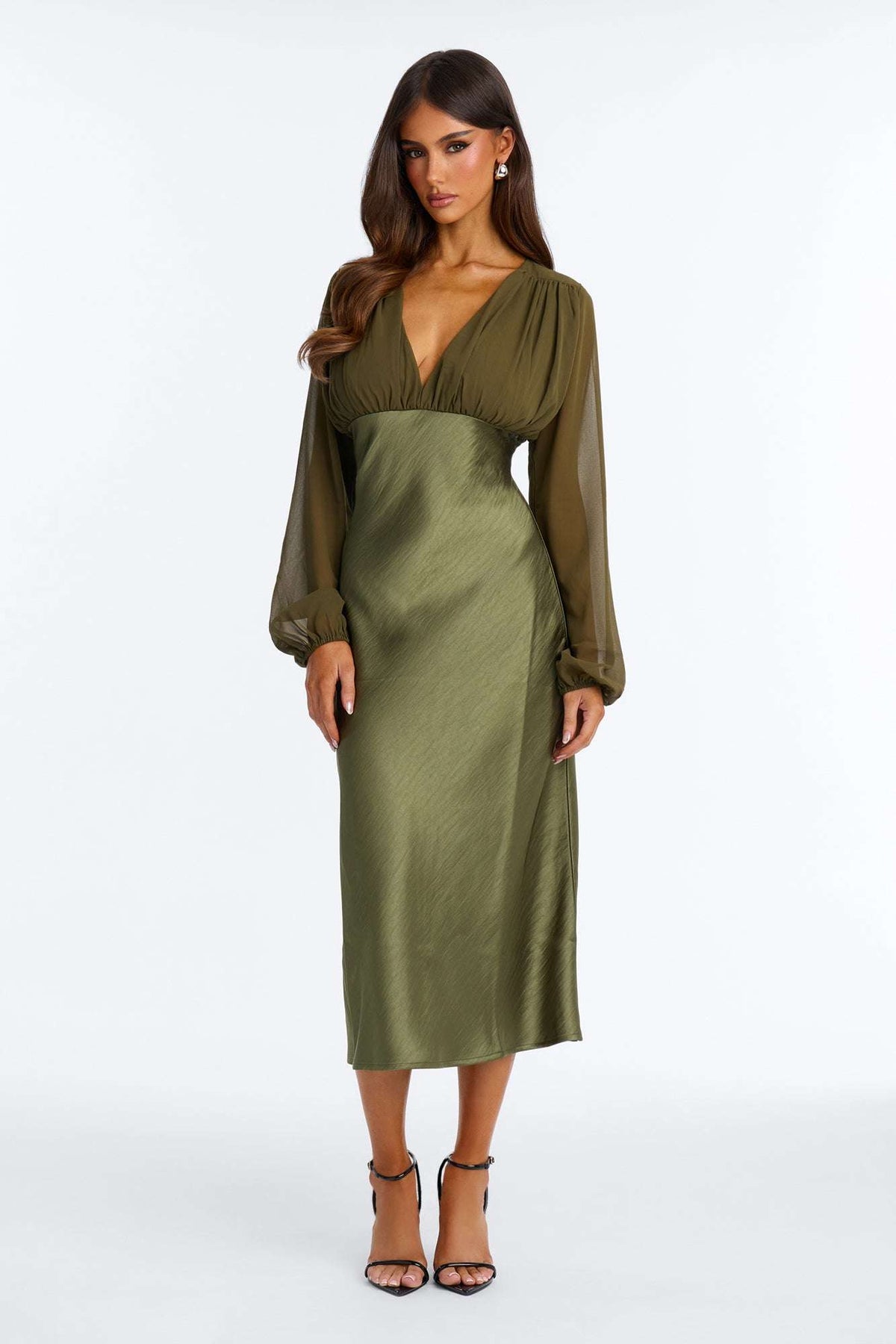 Vestido Feminino Midi Tule Cetim Vermelho – Doce Malícia