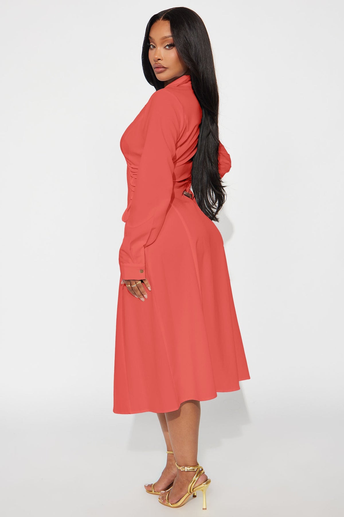 Vestido Feminino Midi Vinho – Doce Malícia