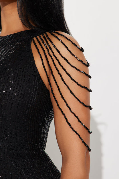 Vestido Feminino Paetê Preto – Doce Malícia