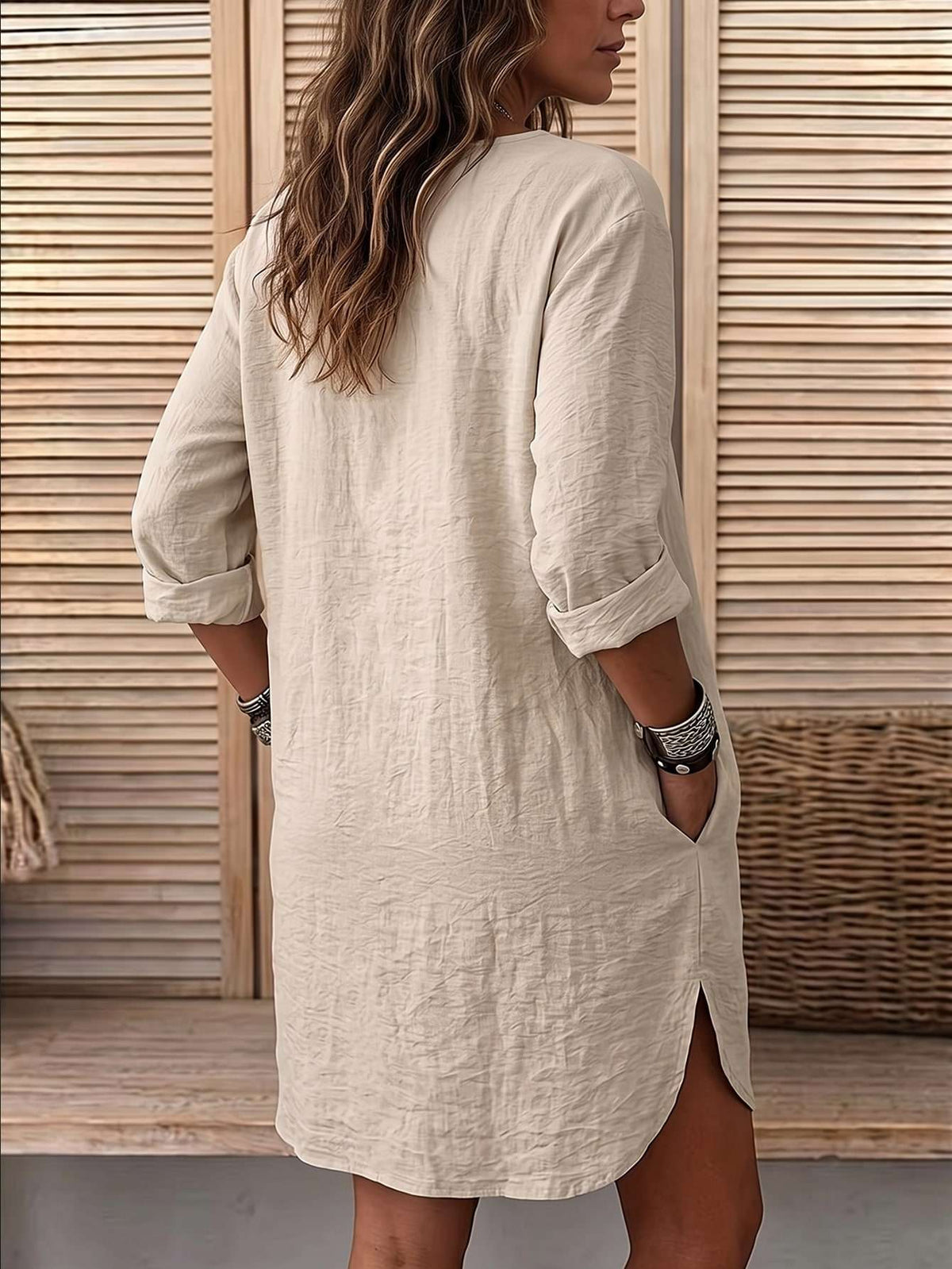 Vestido Chemise Botões Linho – Doce Malícia