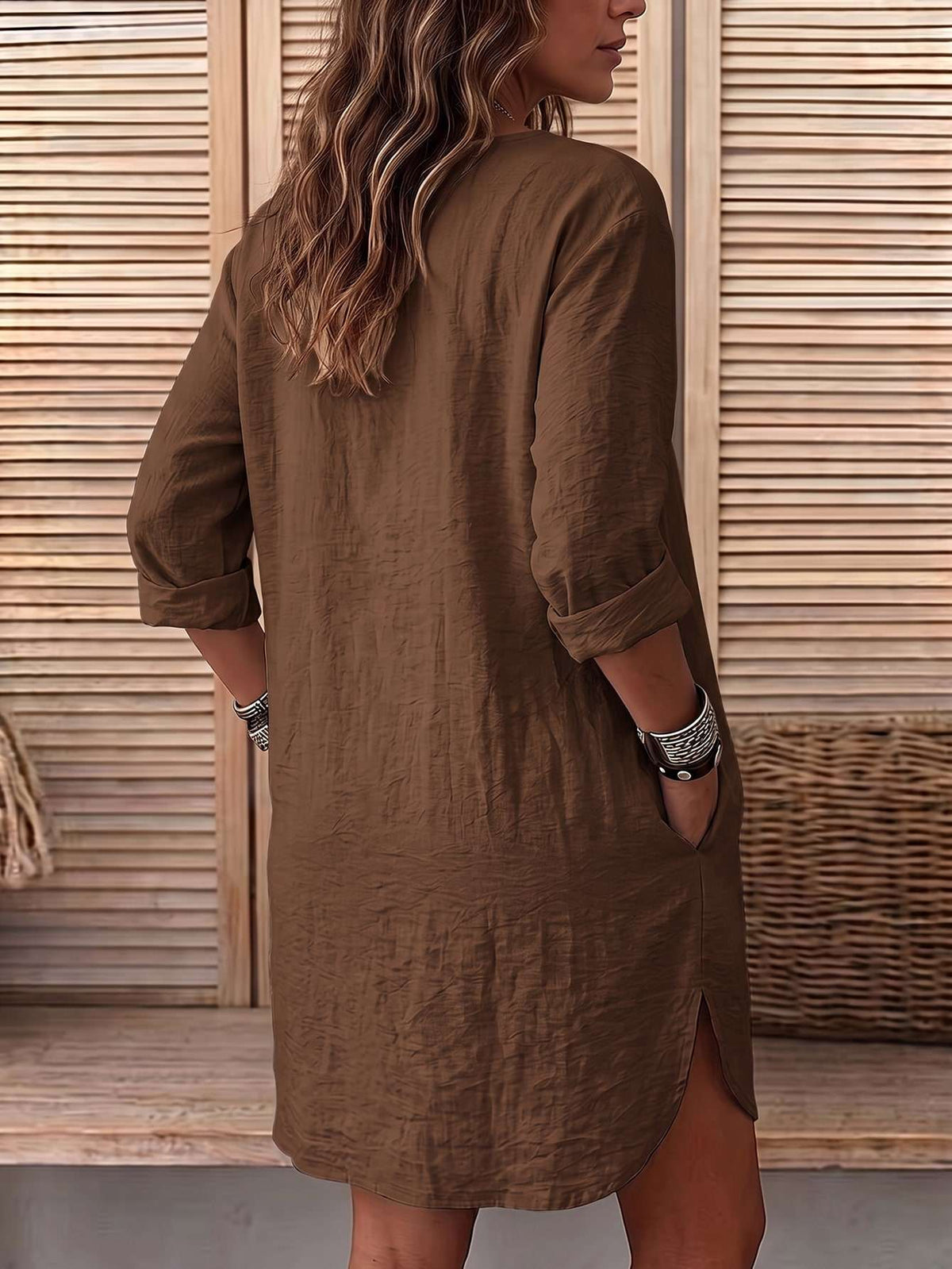 Vestido Chemise Botões Linho – Doce Malícia