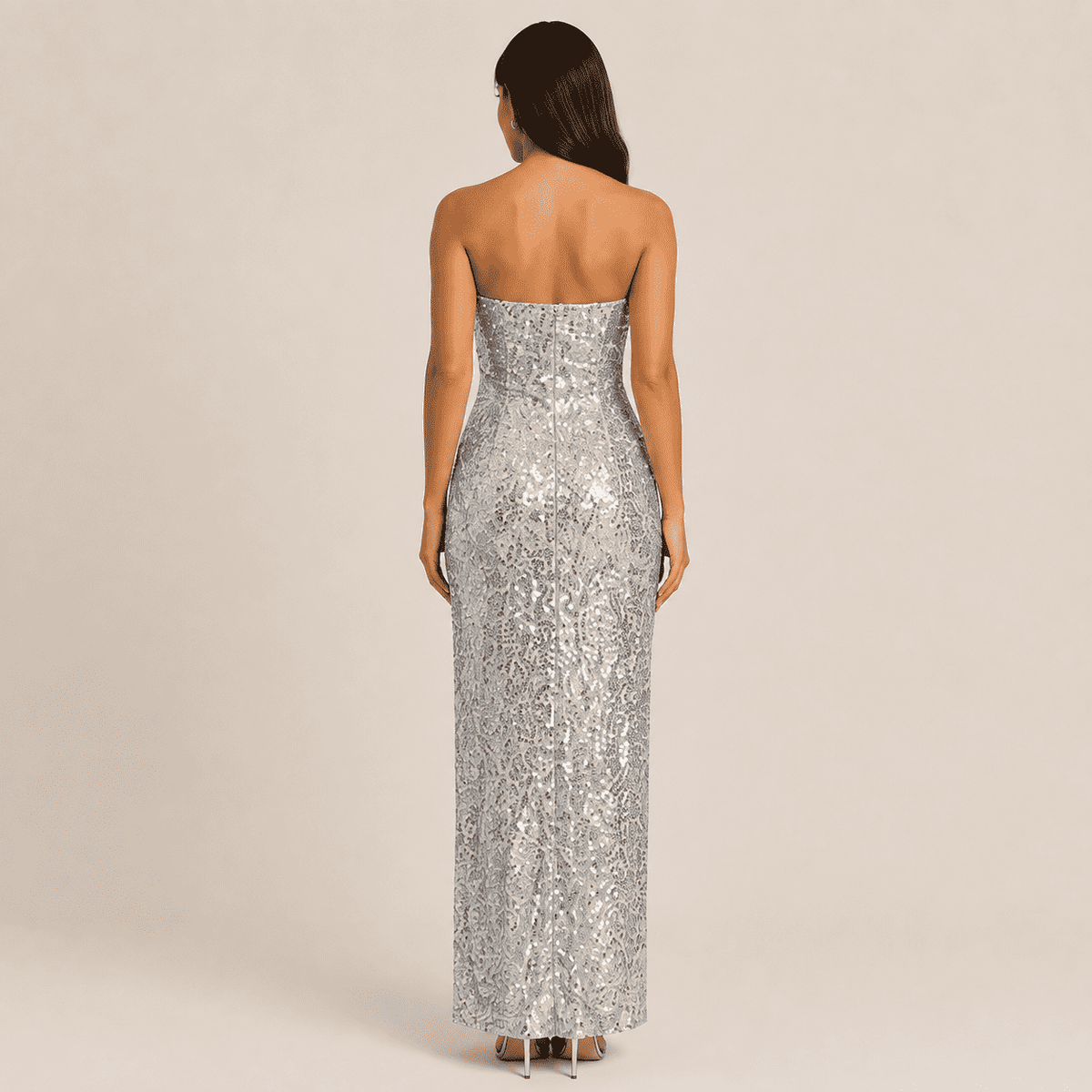 Vestido Flawless Paetê - Prata