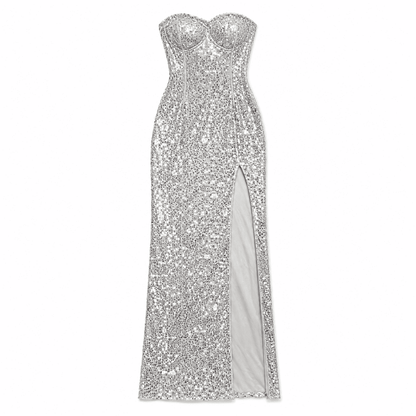 Vestido Flawless Paetê - Prata