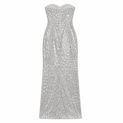 Vestido Flawless Paetê - Prata
