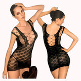 Vestido Bodystocking Trançada Geométrica – Doce Malícia