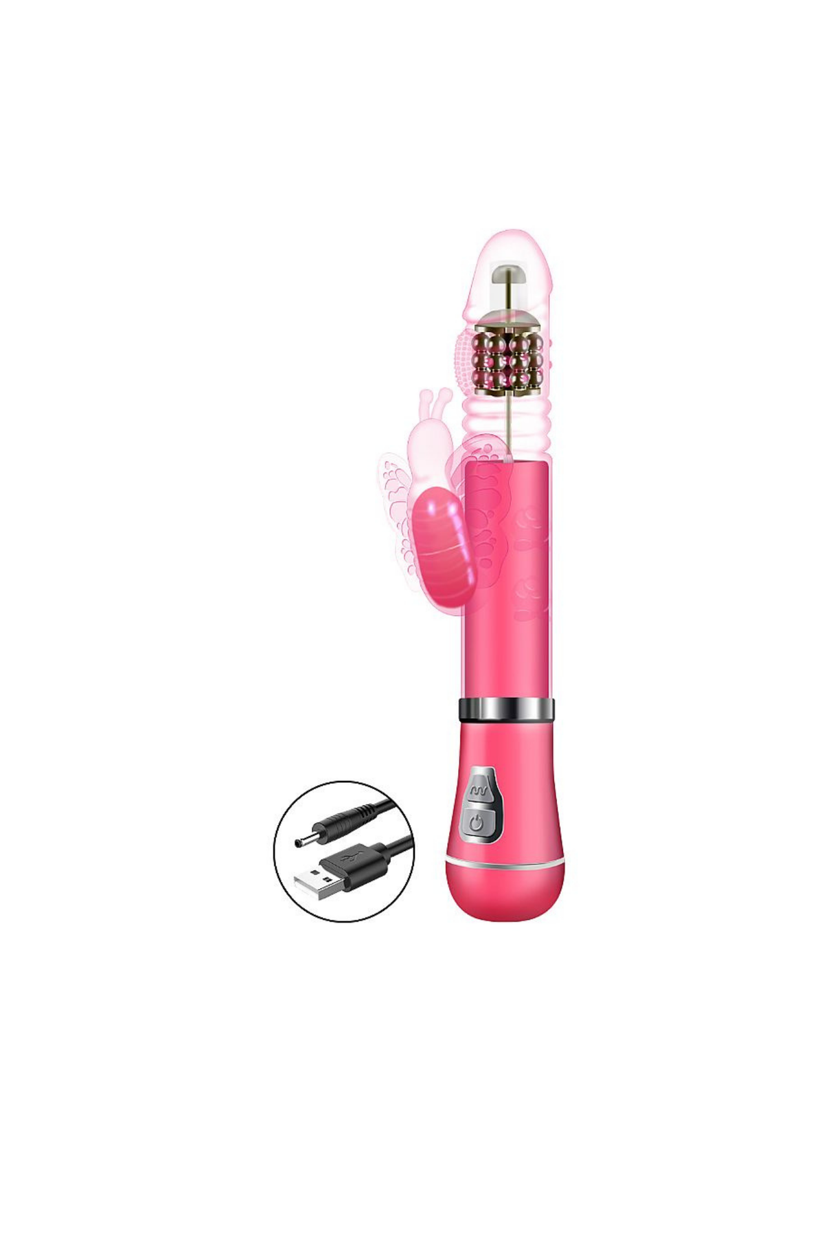 Vibrador Rotativo de Borboleta com em rosa – Doce Malícia