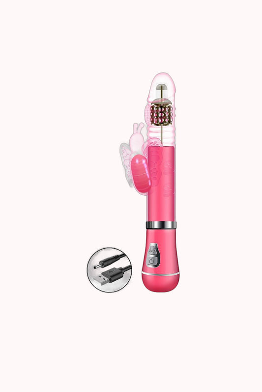 Vibrador Rotativo de Borboleta com Vai e Vem – Doce Malícia