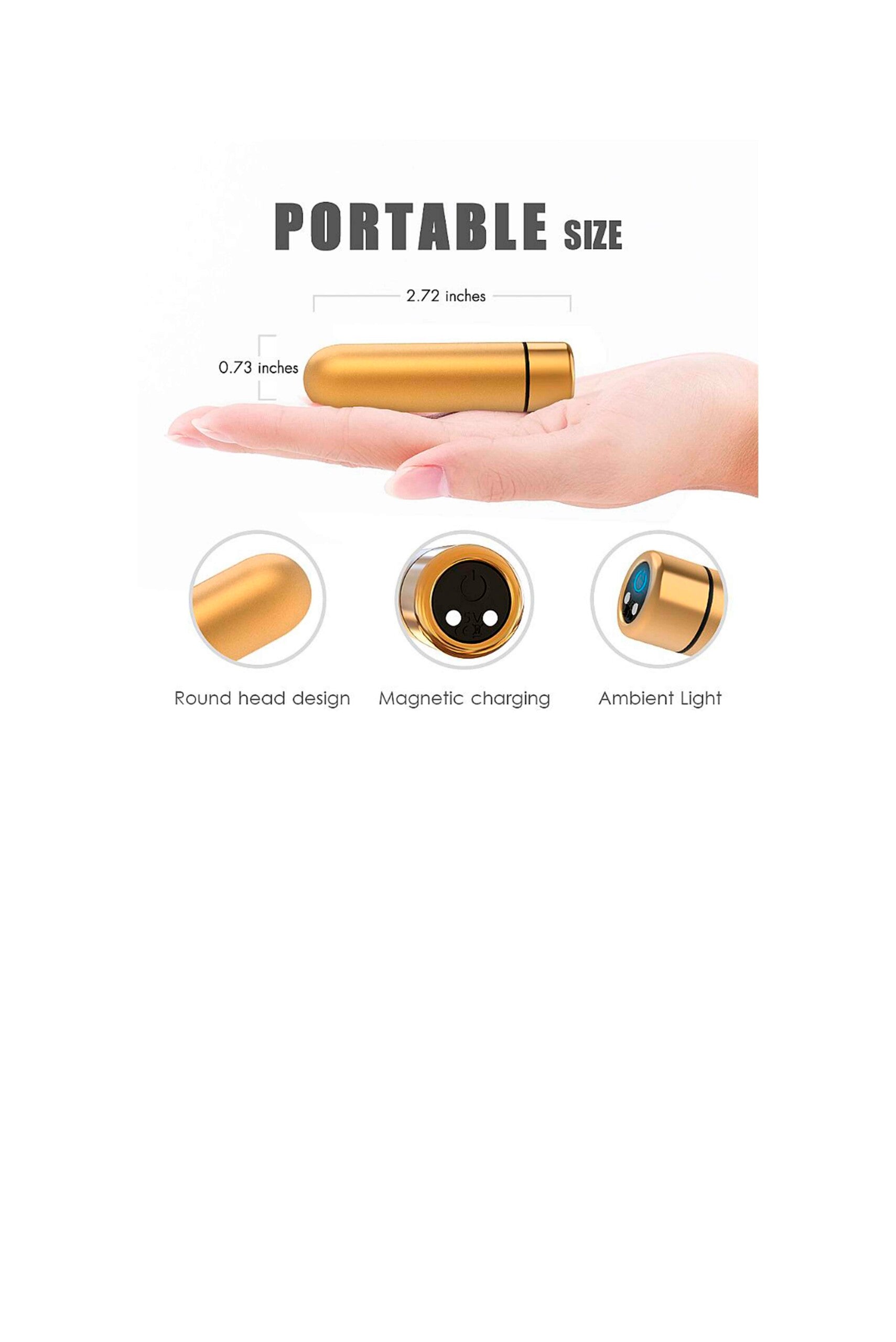 Vibrador Bullet Recarregável – SEED 3 em dourado – Doce Malícia