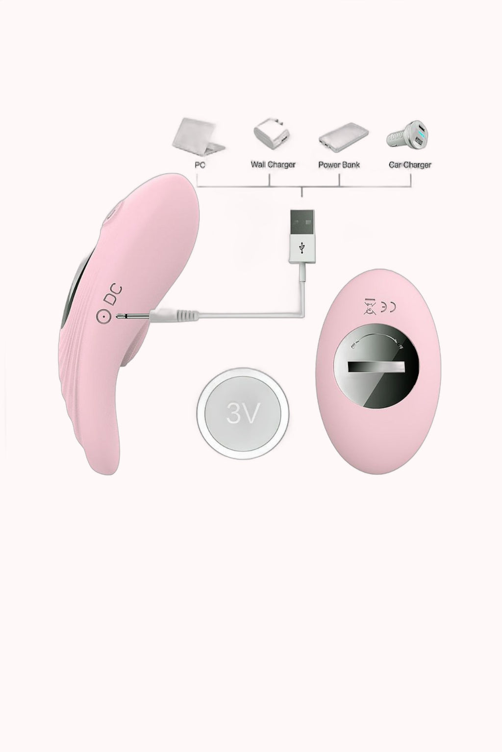 Vibrador de Calcinha Recarregável – Wing S – Doce Malícia