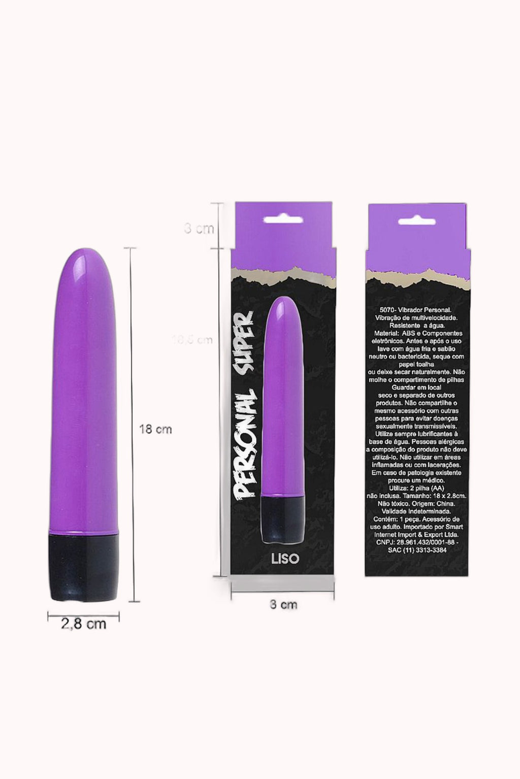 Vibrador Clássico Personal de 13cm – Doce Malícia