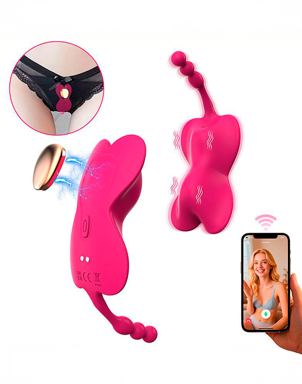 Vibrador de Calcinha – À em rosa – Doce Malícia