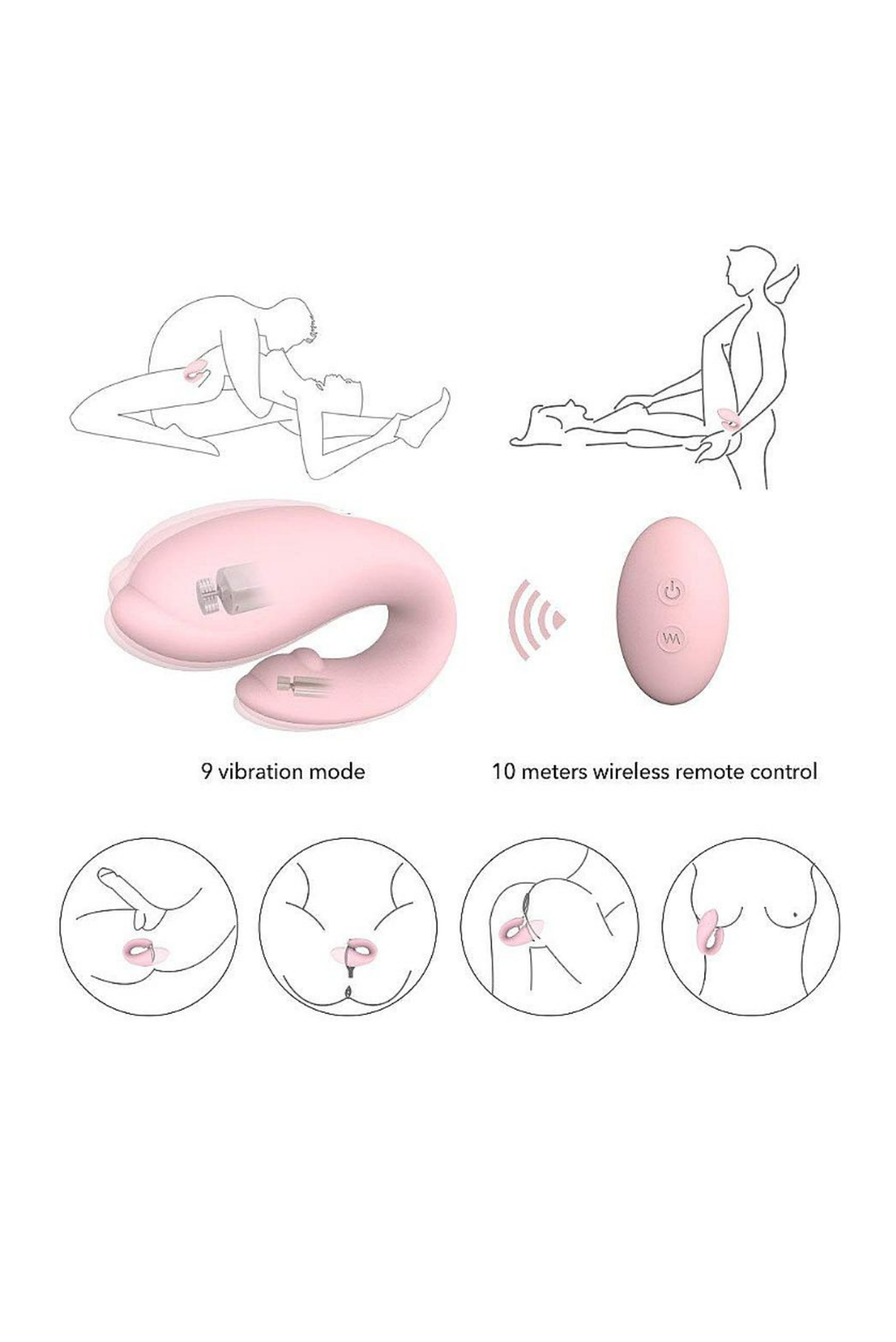 Vibrador de Casal Golfinho Recarregável em rosa – Doce Malícia
