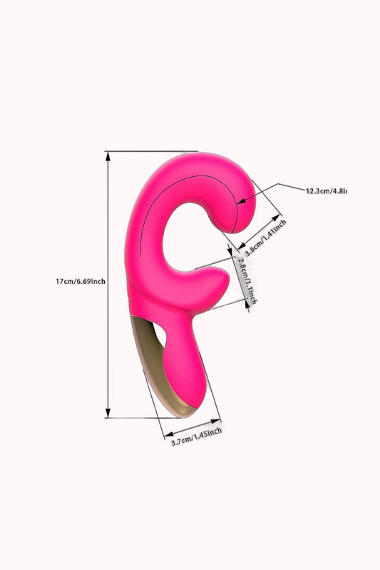 Vibrador de Ponto G e Clitóris com Curva – Doce Malícia