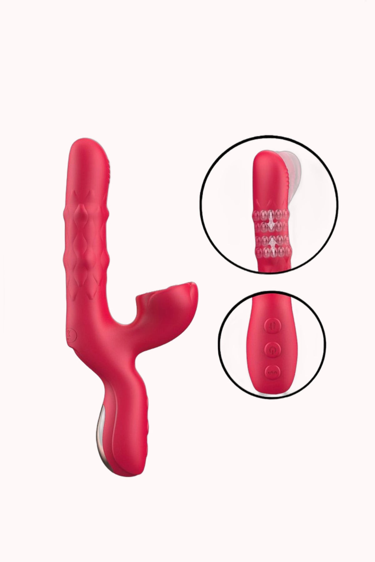 Vibrador de Ponto G e Clitóris com Vai e Vem de Anel – Dedilhar / Vem Cá – Doce Malícia