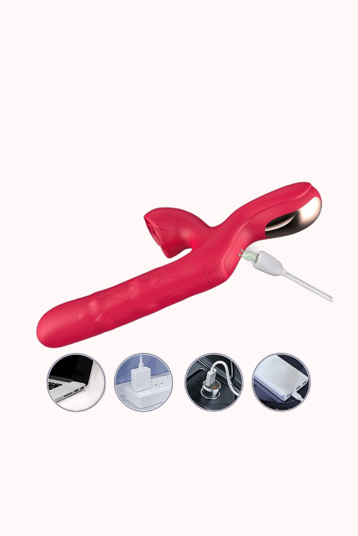 Vibrador de Ponto G e Clitóris com Vai e Vem de Anel – Dedilhar / Vem Cá – Doce Malícia