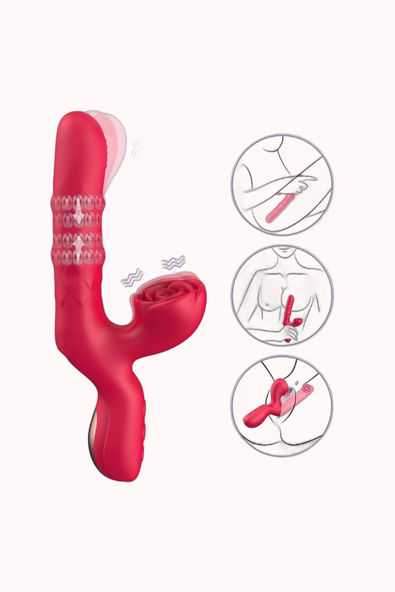 Vibrador de Ponto G e Clitóris com Vai e Vem de Anel – Dedilhar / Vem Cá – Doce Malícia