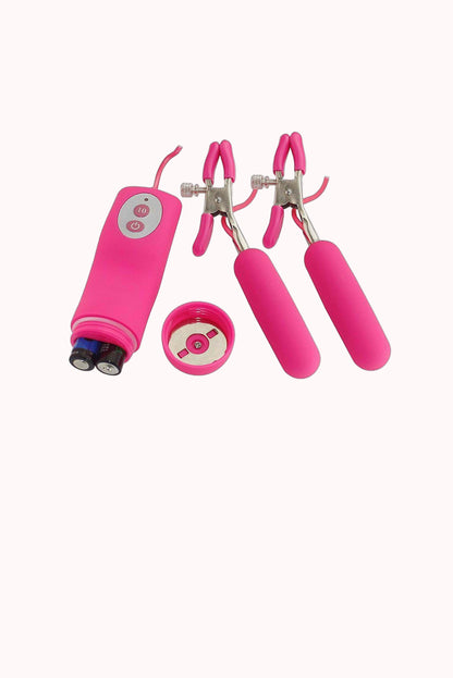 Vibrador em Silicone para Mamilos com Grampos – Doce Malícia