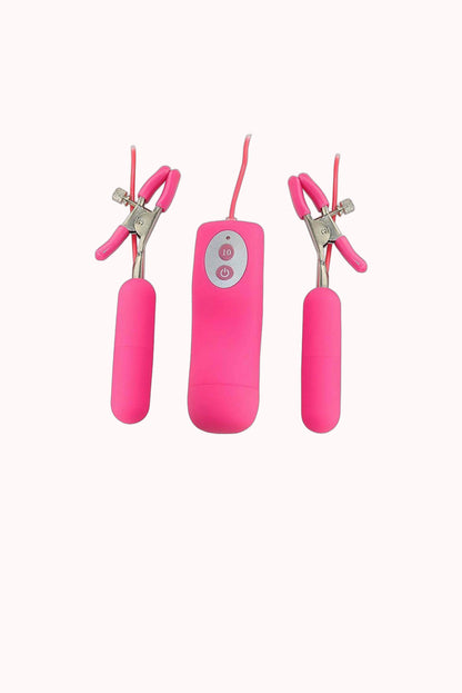 Vibrador em Silicone para Mamilos com Grampos – Doce Malícia