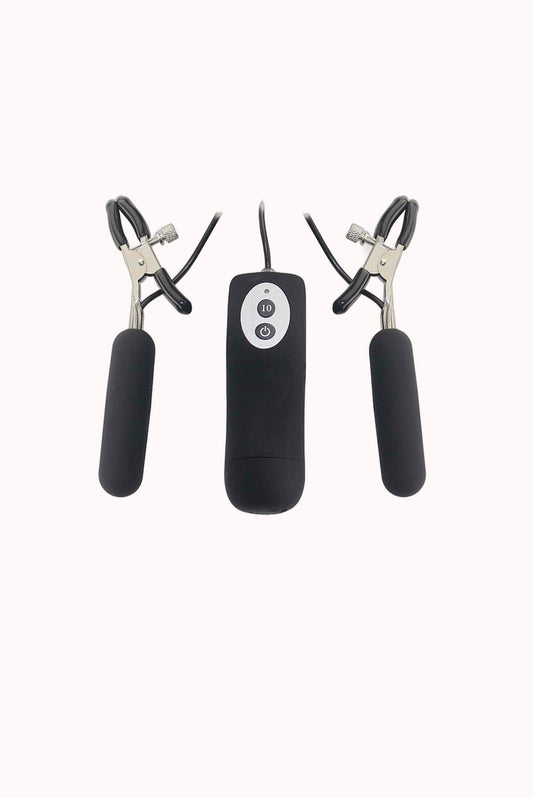 Vibrador em Silicone para Mamilos com Grampos – Doce Malícia