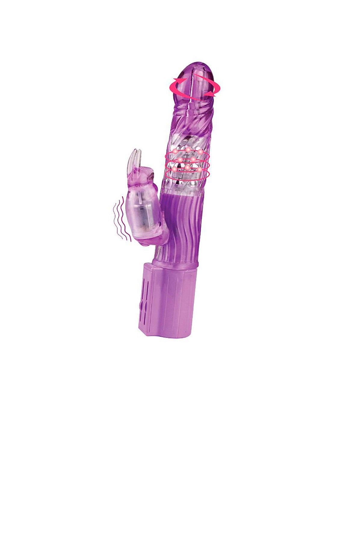 Vibrador Jack Rabbit Rotativo de Multivelocidade em rosa – Doce Malícia