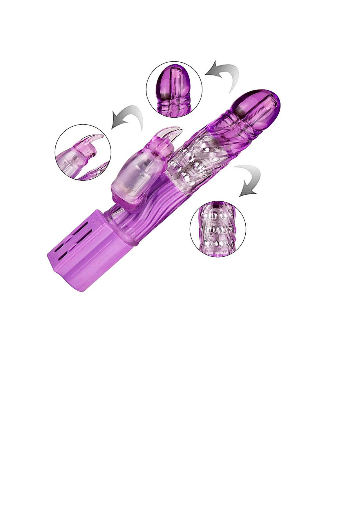 Vibrador Jack Rabbit Rotativo de Multivelocidade em rosa – Doce Malícia
