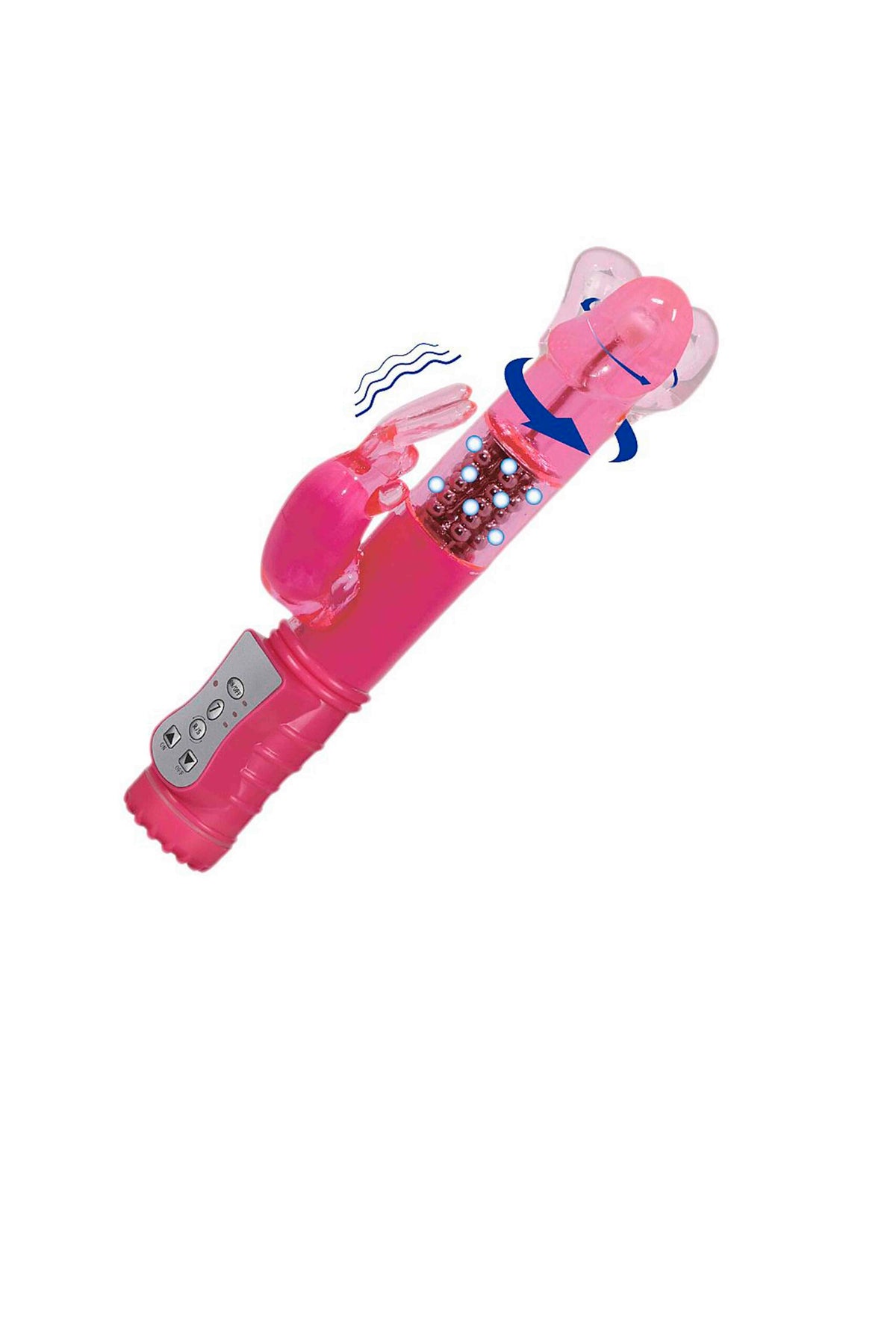 Vibrador Rotativo Liso Recarregável Rabbit em rosa – Doce Malícia
