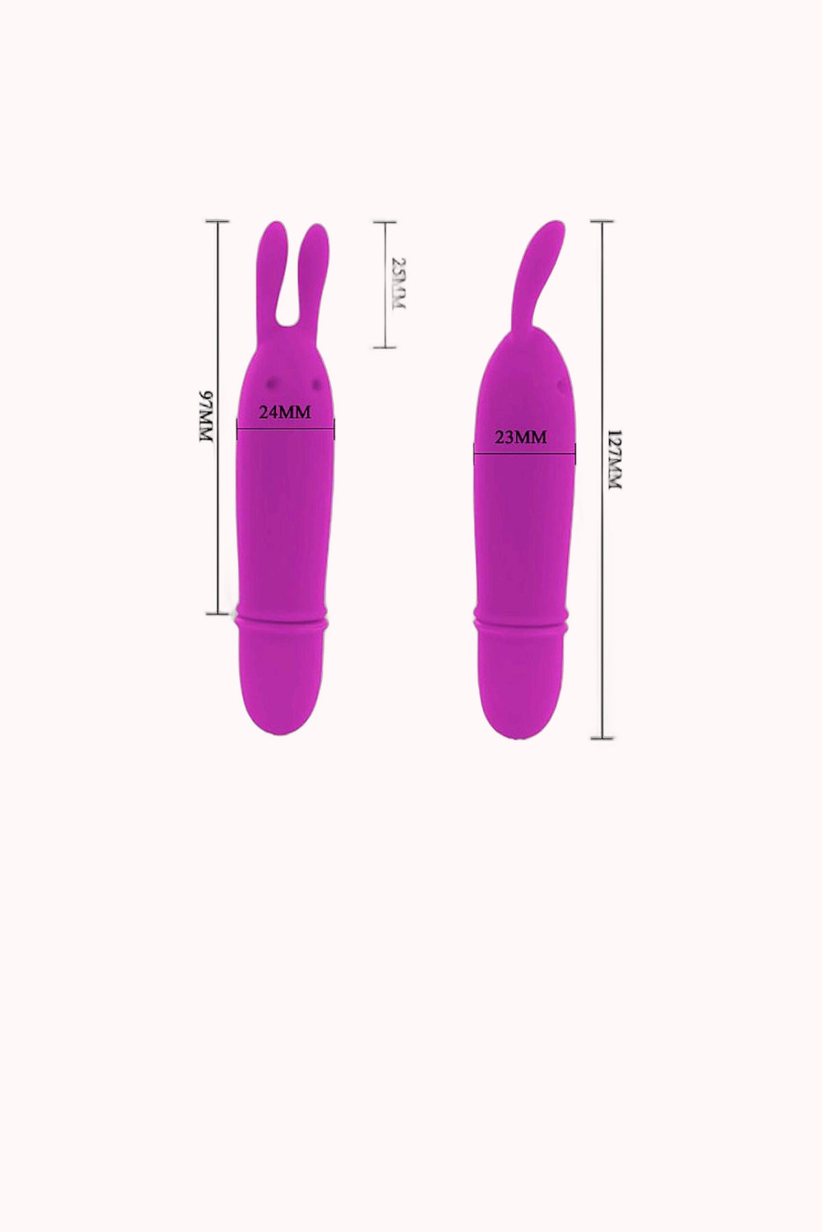 Vibrador Mini Orelhas do Coelho em Silicone – Doce Malícia