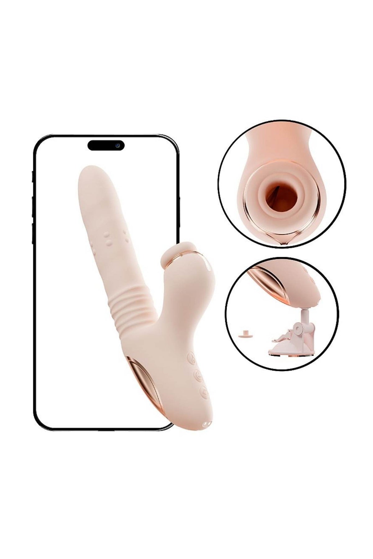 Vibrador de Ponto G e em bege – Doce Malícia