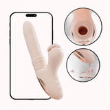 Vibrador de Ponto G e Clitóris / Pulsação com Vai e Vem Rotação / Aquecimento – 23,5 x 3,7cm – Doce Malícia