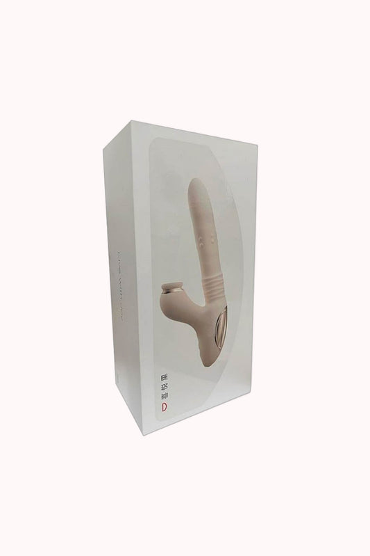 Vibrador de Ponto G e Clitóris / Pulsação com Vai e Vem Rotação / Aquecimento – 23,5 x 3,7cm – Doce Malícia
