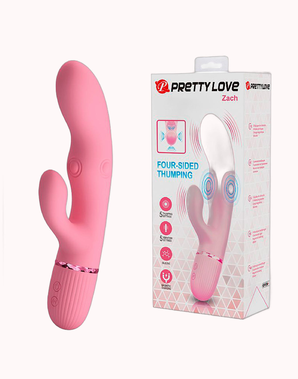 Vibrador de Ponto G e Clitóris com 4 Tapping – Zach – Doce Malícia