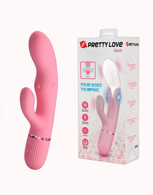 Vibrador de Ponto G e Clitóris com 4 Tapping – Zach – Doce Malícia