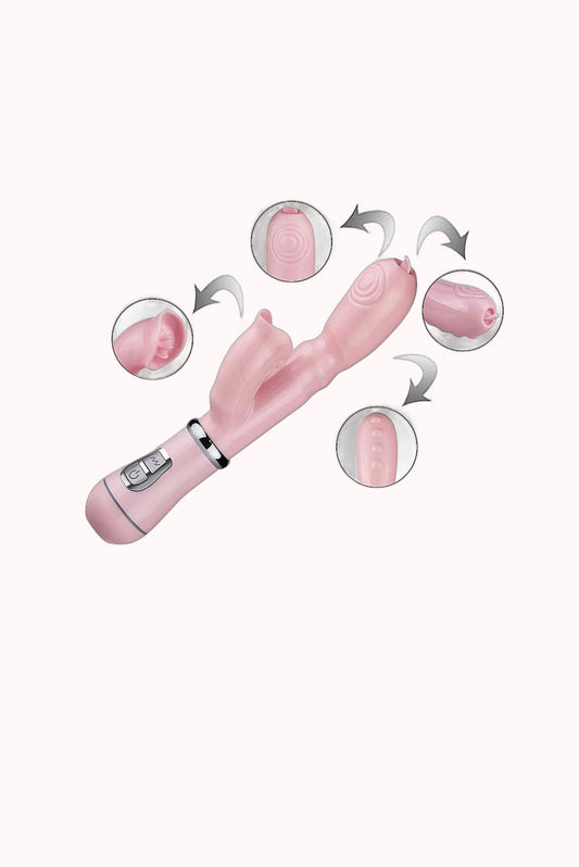 Vibrador de Ponto G e Clitóris com Língua – Doce Malícia