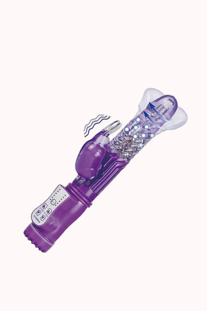Vibrador Rotativo em Silicone Recarregável 36 Vibrações com Rotação – Doce Malícia