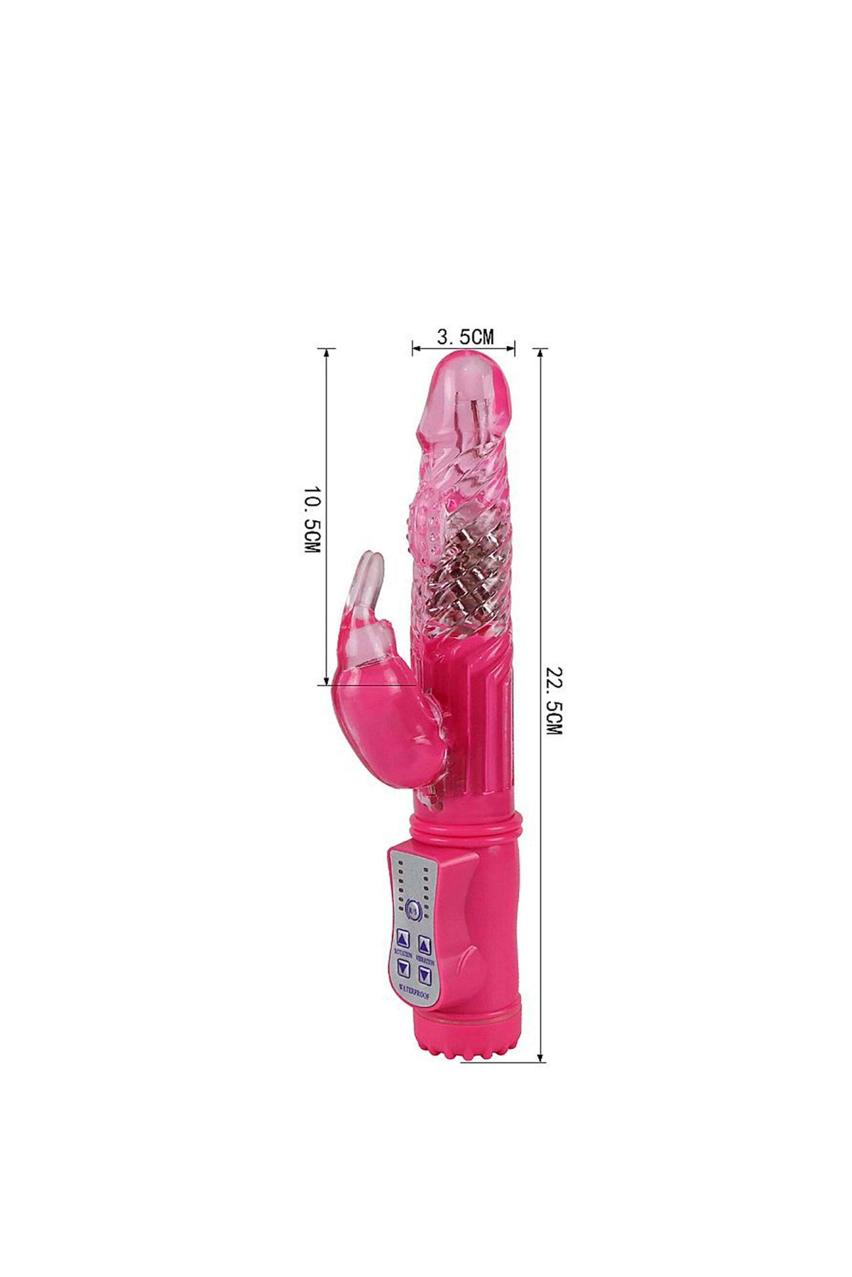 Vibrador Rotativo em Silicone Recarregável em rosa – Doce Malícia