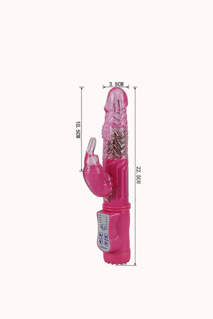 Vibrador Rotativo em Silicone Recarregável 36 Vibrações com Rotação – Doce Malícia