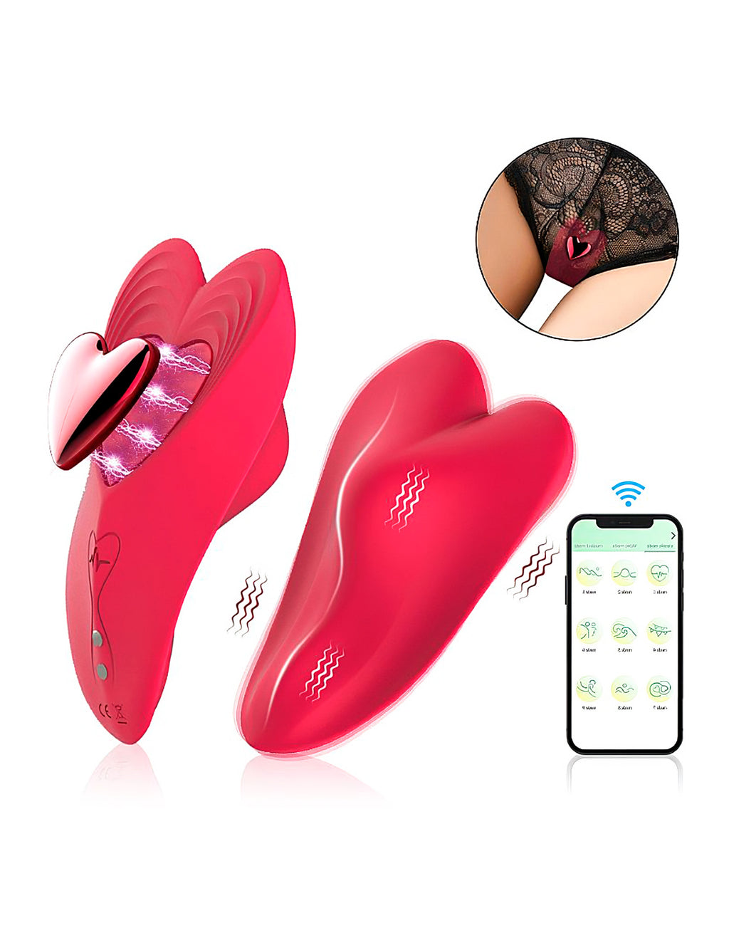Vibrador de Calcinha Red Heart em roxo – Doce Malícia