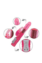 Vibrador Rotativo de Silicone com em rosa – Doce Malícia
