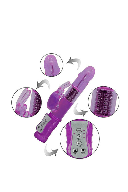 Vibrador Rotativo de Silicone com em rosa – Doce Malícia