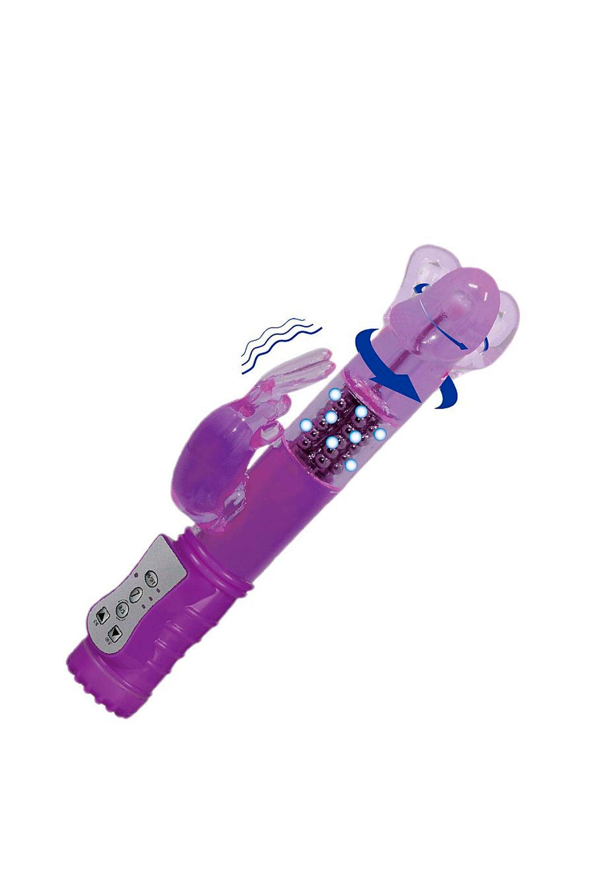 Vibrador Rotativo de Silicone com em rosa – Doce Malícia